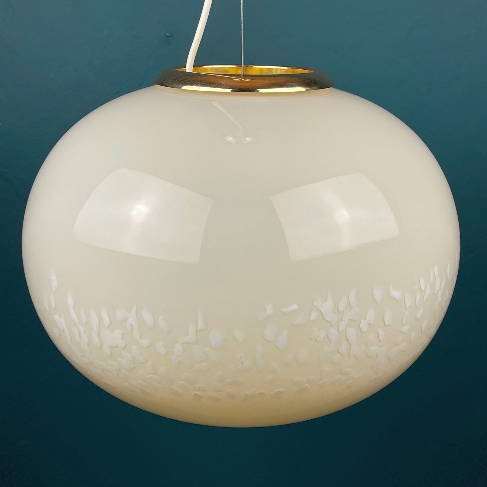 Classic Beige Murano Pendant Lamp Vetri Murano Italy 1970s photo vintage
