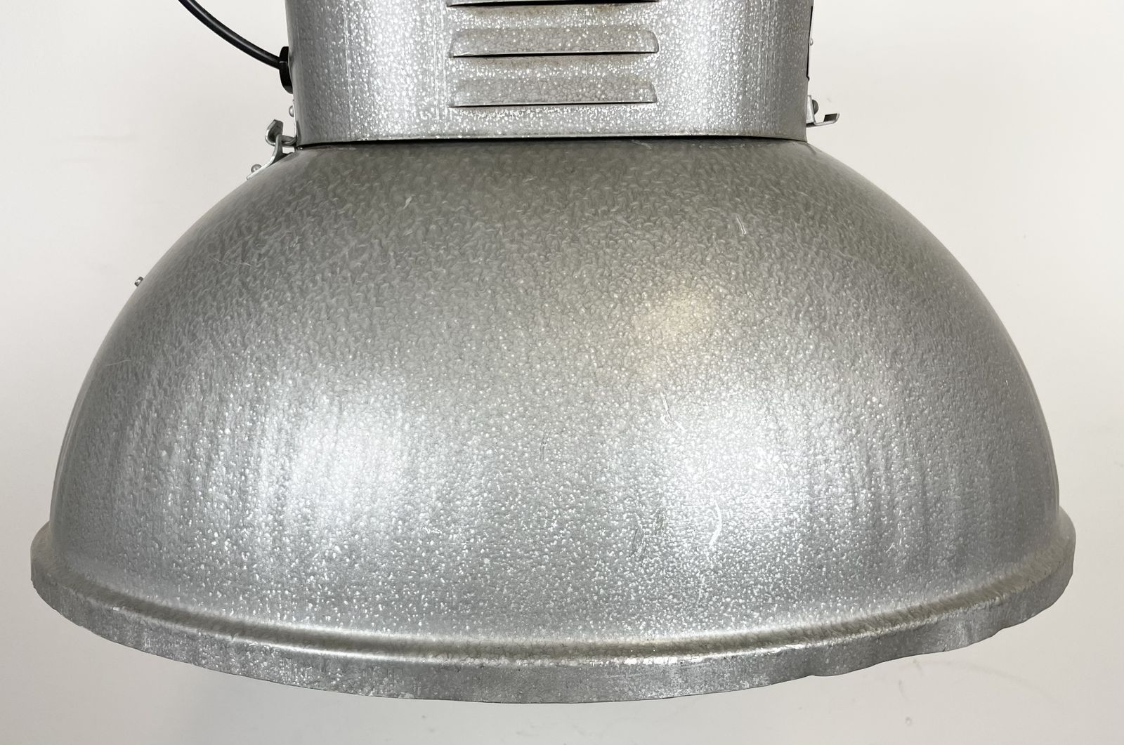 Large Oval Industrial Polish Factory Pendant Lamp From Mesko, 1970s, 8x photo furniture
