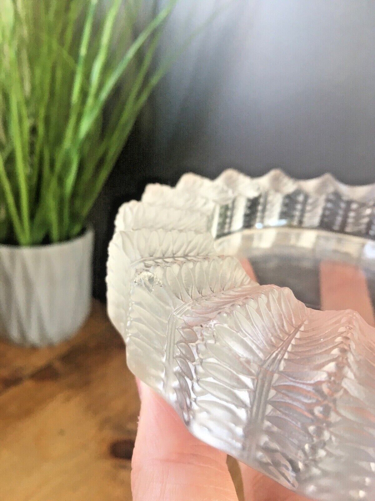 Beautiful C1945 1977 Signed Lalique France Jamaica Pattern Ashtray Dish After Rene photo vintage