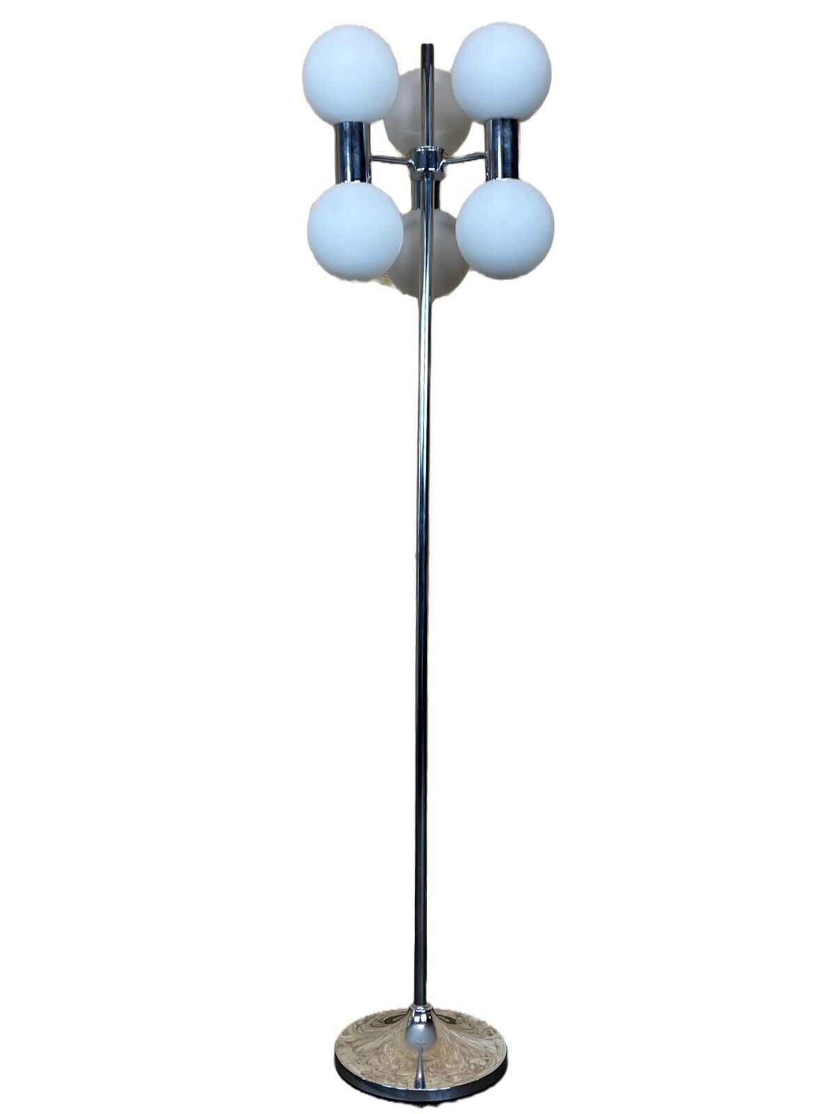 60s 70s Lamp Light Floor Lamp Metal Glass Space Age Design