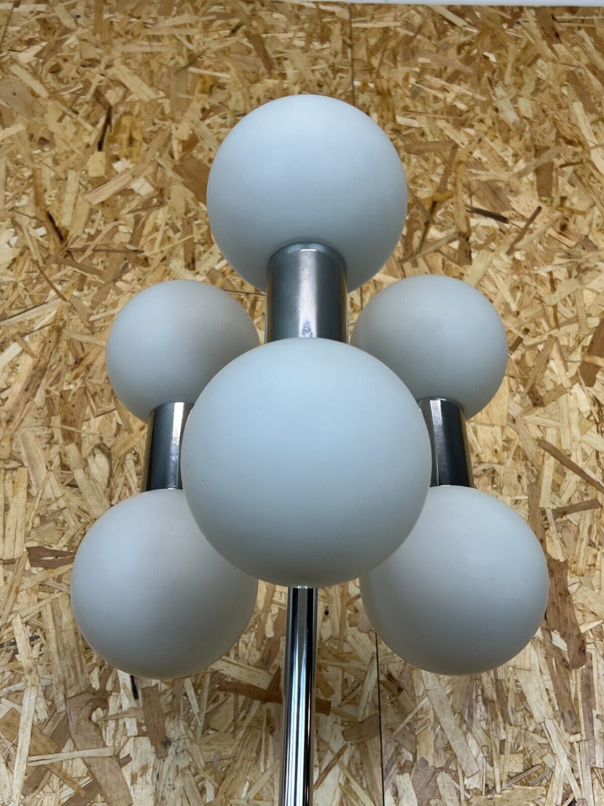 60s 70s Lamp Light Floor Lamp Metal Glass Space Age Design photo vintage