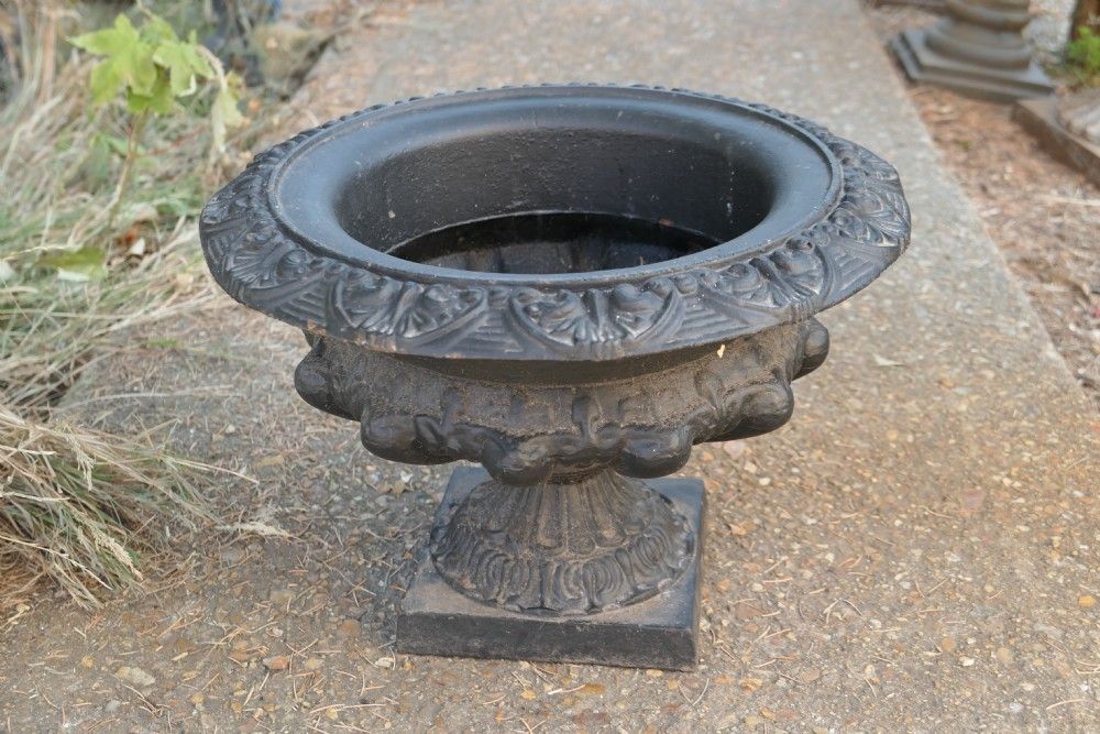 Wide Cast Iron Urn, Garden Planter photo 558.0