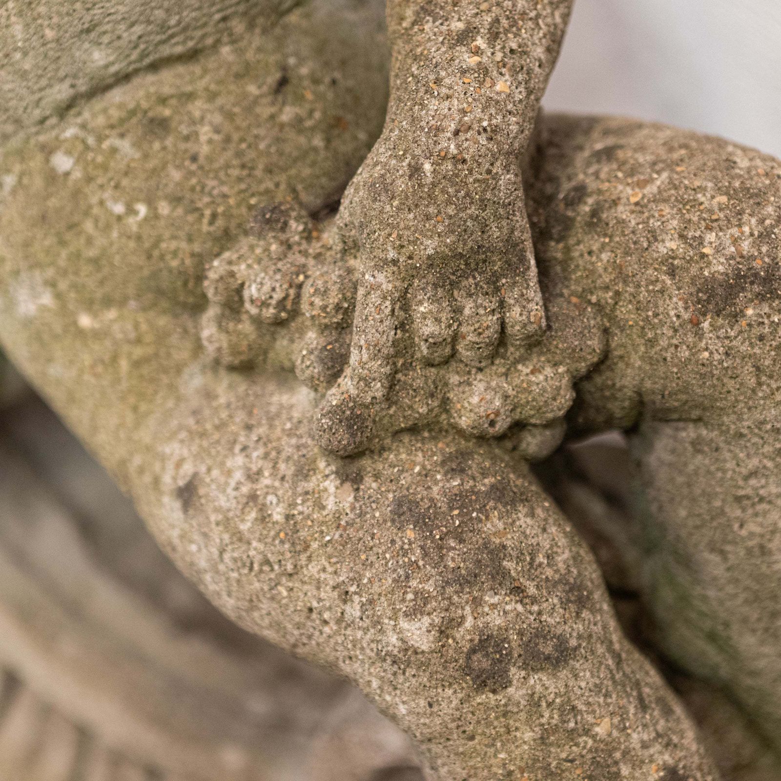 Reclaimed Pair Of Carved Cherub Statues | Garden Putti photo buy