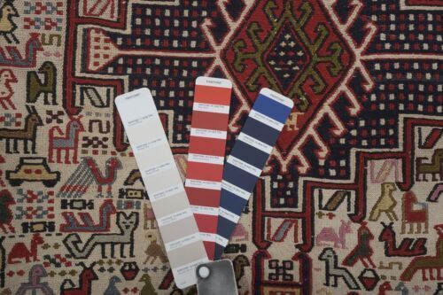 Textiles Vintage Animal Turkish Soumac Rug 3'11'' X 6'3'' photo