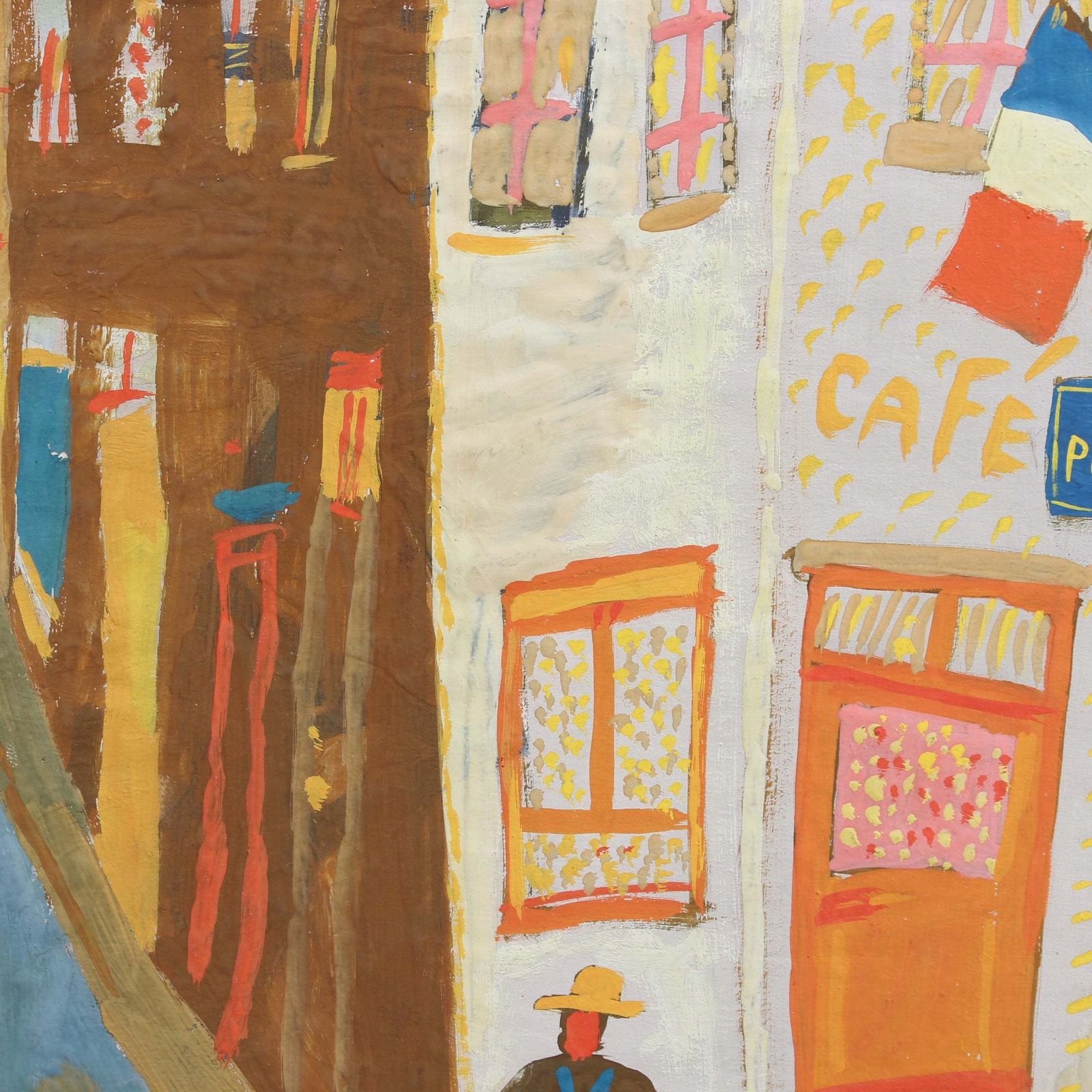 photo vinterior 'Cafe Of The Square' By Raymond Debiève (Circa 1970s)