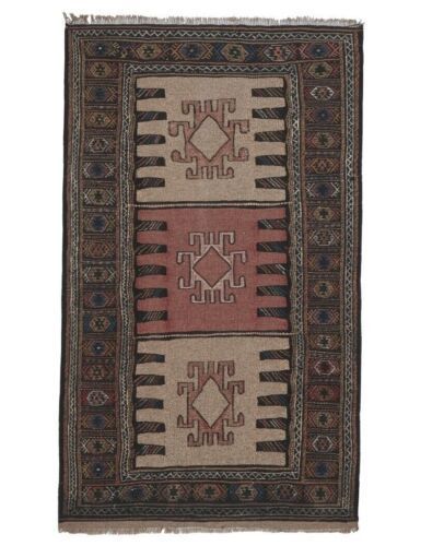 Handwoven Tribal Embroidery Kelim, Wall Hanging Rug 3'2'' X 5'6''