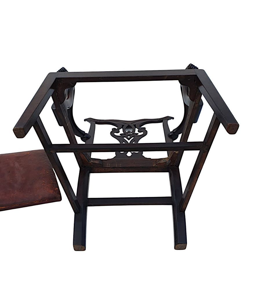 A Stunning Pair Of 19th Century Georgian Design Armchairs After Thomas Chippendale photo vintage