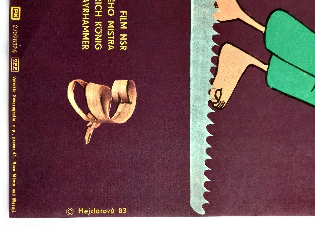 Origina Film Poster, Master Eder And His Pumuckl, Hana Hejzlarová, 1983, Genuine Czech Vintage Print photo 51.0
