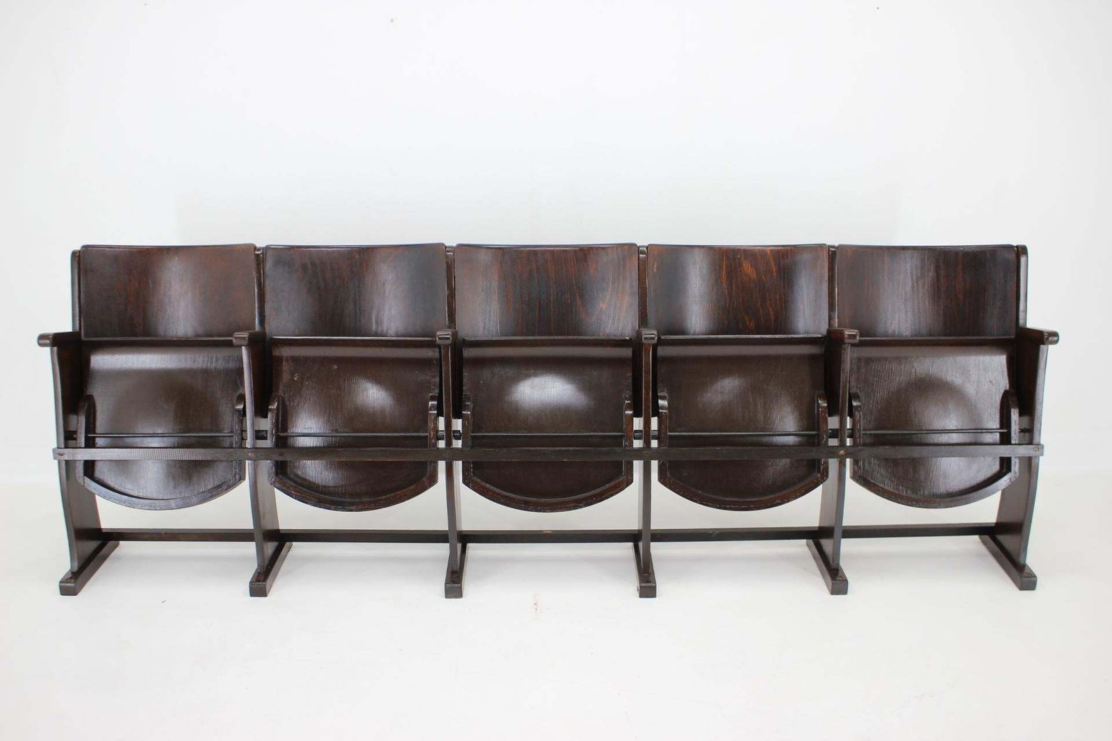 1960s Cinema 5 Seats Bench By Ton, Czechoslovakia photo furniture