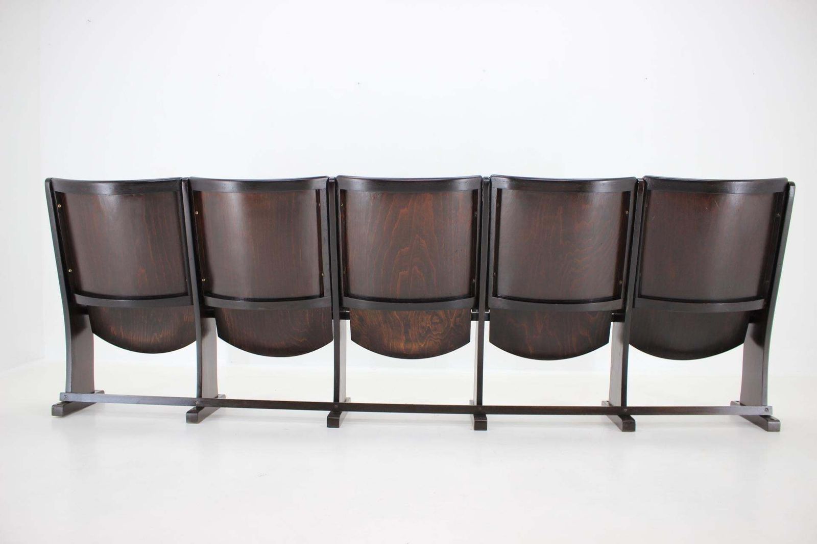 photo buy 1960s Cinema 5 Seats Bench By Ton, Czechoslovakia