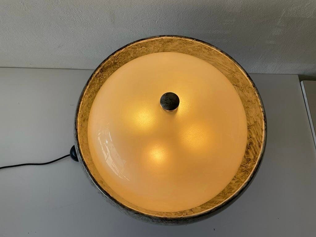 Extraordinary Italian Design Plexiglass Top And Marble Body Floor Lamp, 1960s, Italy photo vinterior