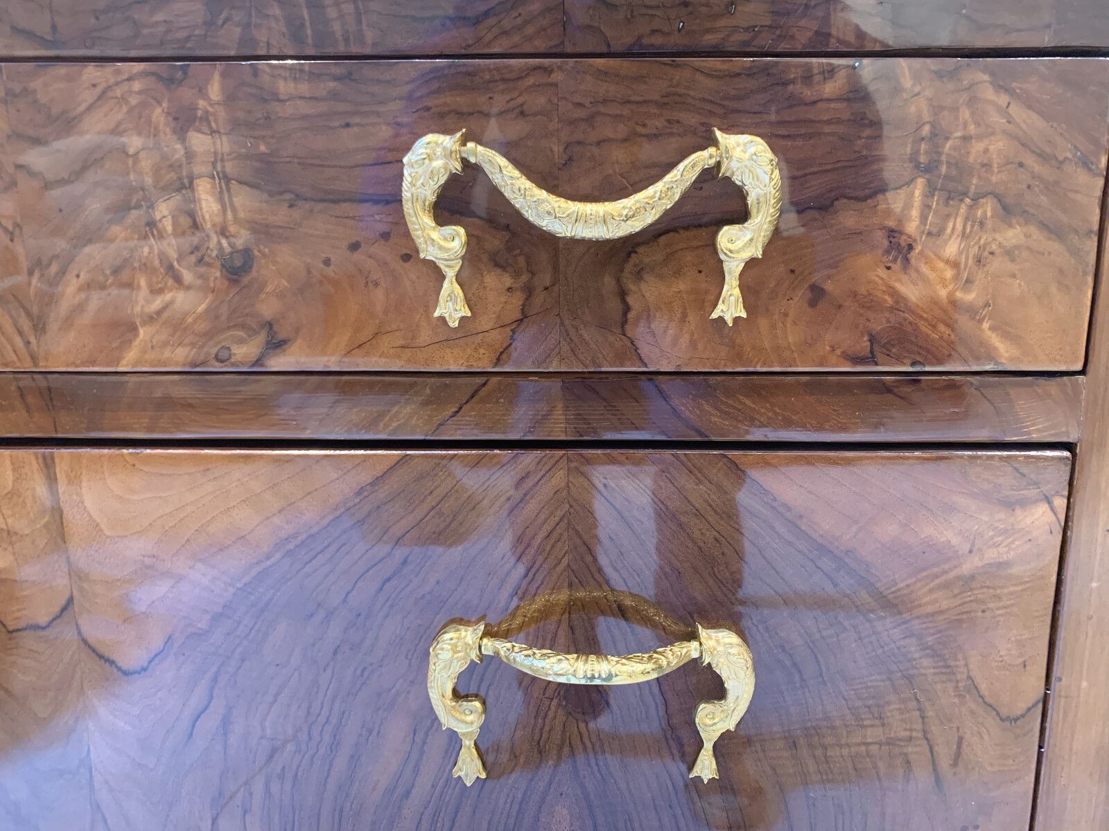 photo furniture Mid Century Walnut Biedermeier Chest Of Drawers