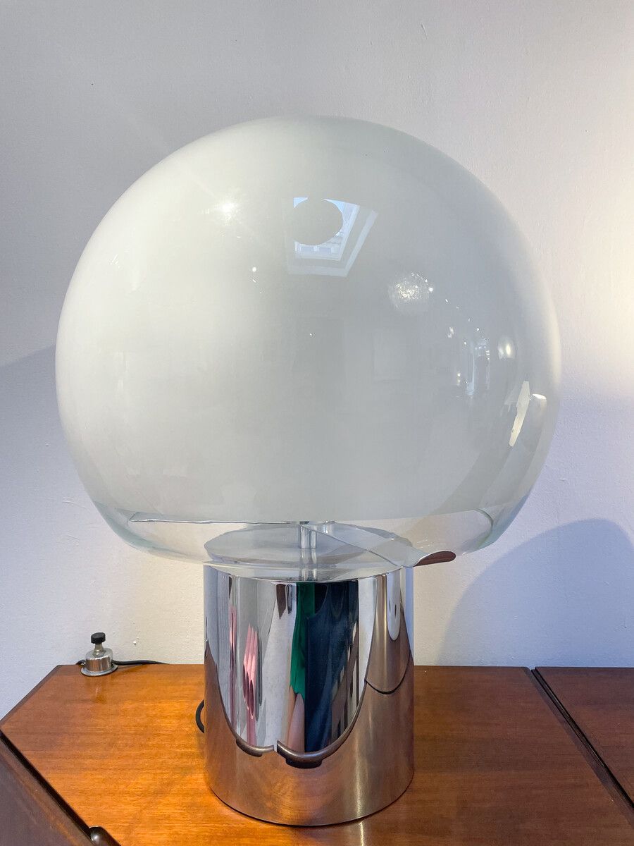 Mid Century Modern Porcini Table Lamp By Luigi Caccia Dominioni photo Lighting