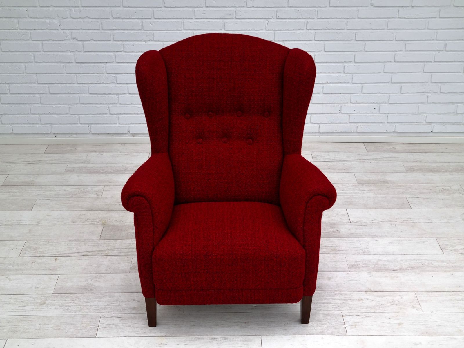 50s, Danish Design, Completely Refurbished Chair, Furniture Wool photo 1620.0