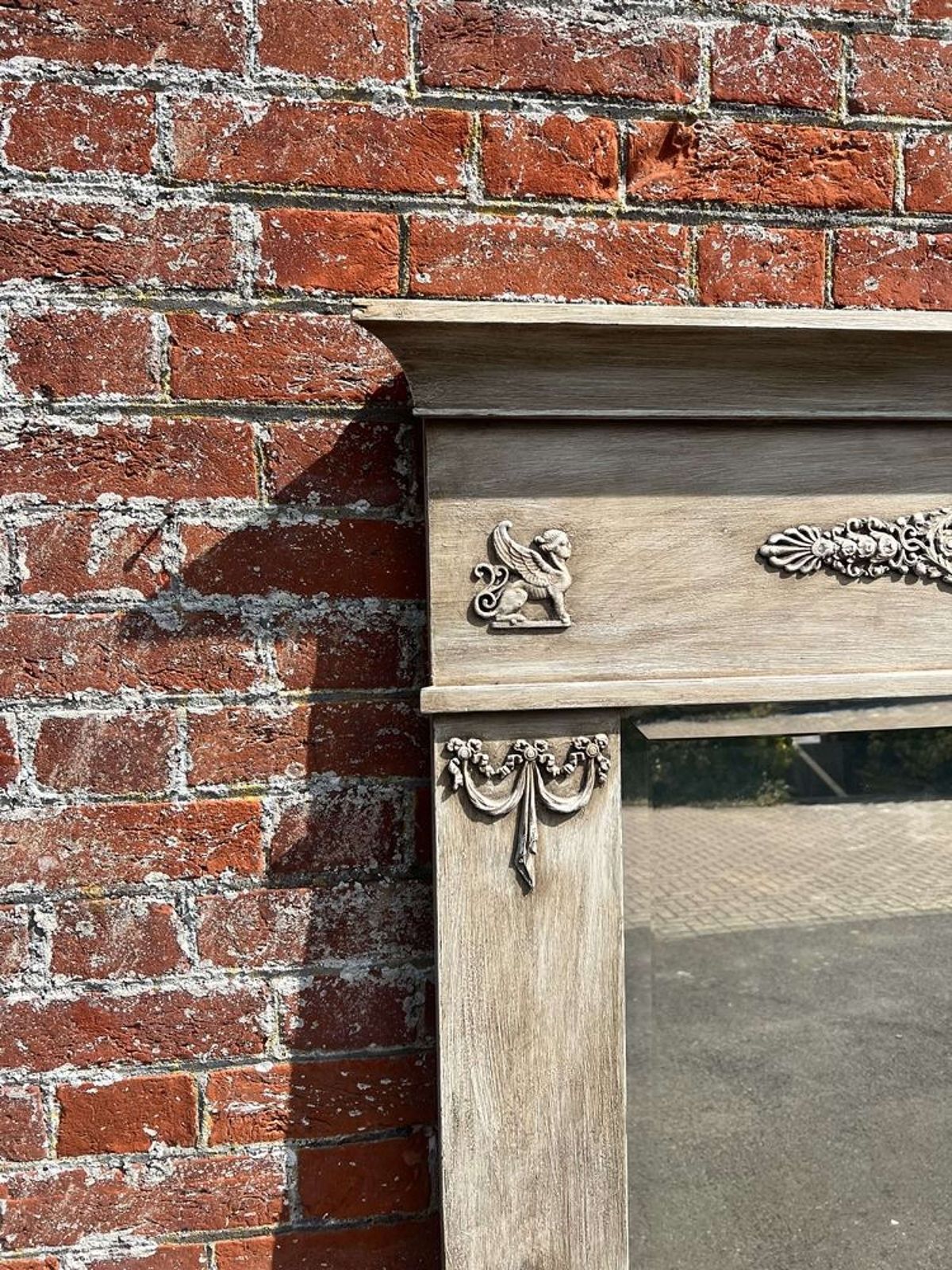 An Exceptional Large Antique French 19th Century Painted Mirror. photo furniture
