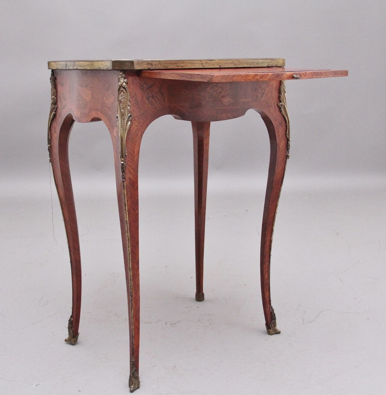 Early 20th Century French Kingwood And Marquetry Side Table photo for sale
