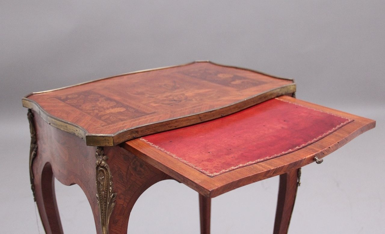 Early 20th Century French Kingwood And Marquetry Side Table photo Furniture