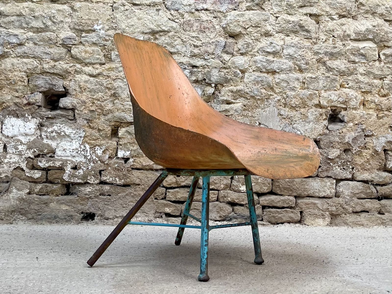 Beauty In Decay. Vintage Swedish Scoop Or Sleigh Chair. Occasional. Statement photo furniture
