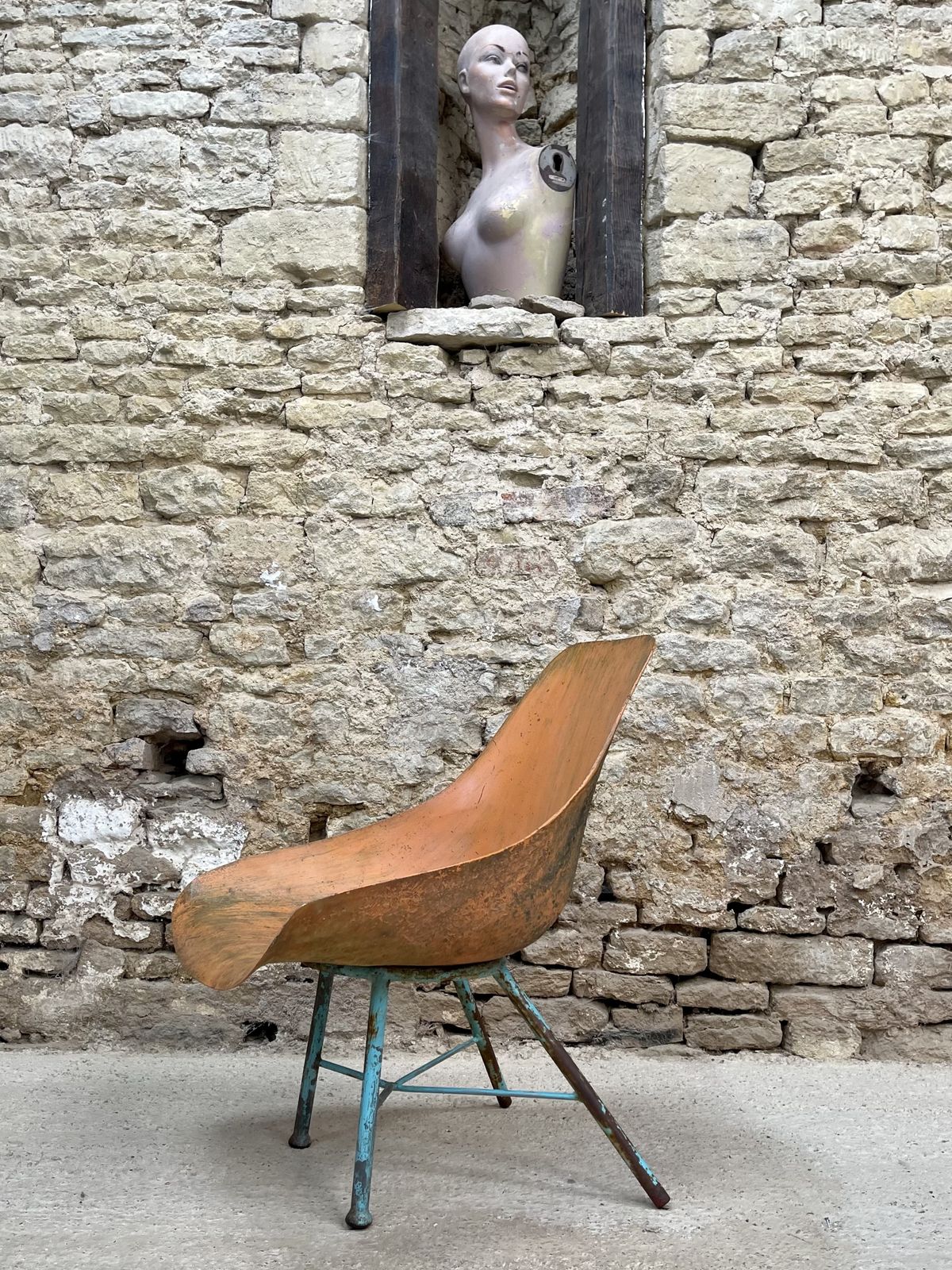 Beauty In Decay. Vintage Swedish Scoop Or Sleigh Chair. Occasional. Statement photo buy