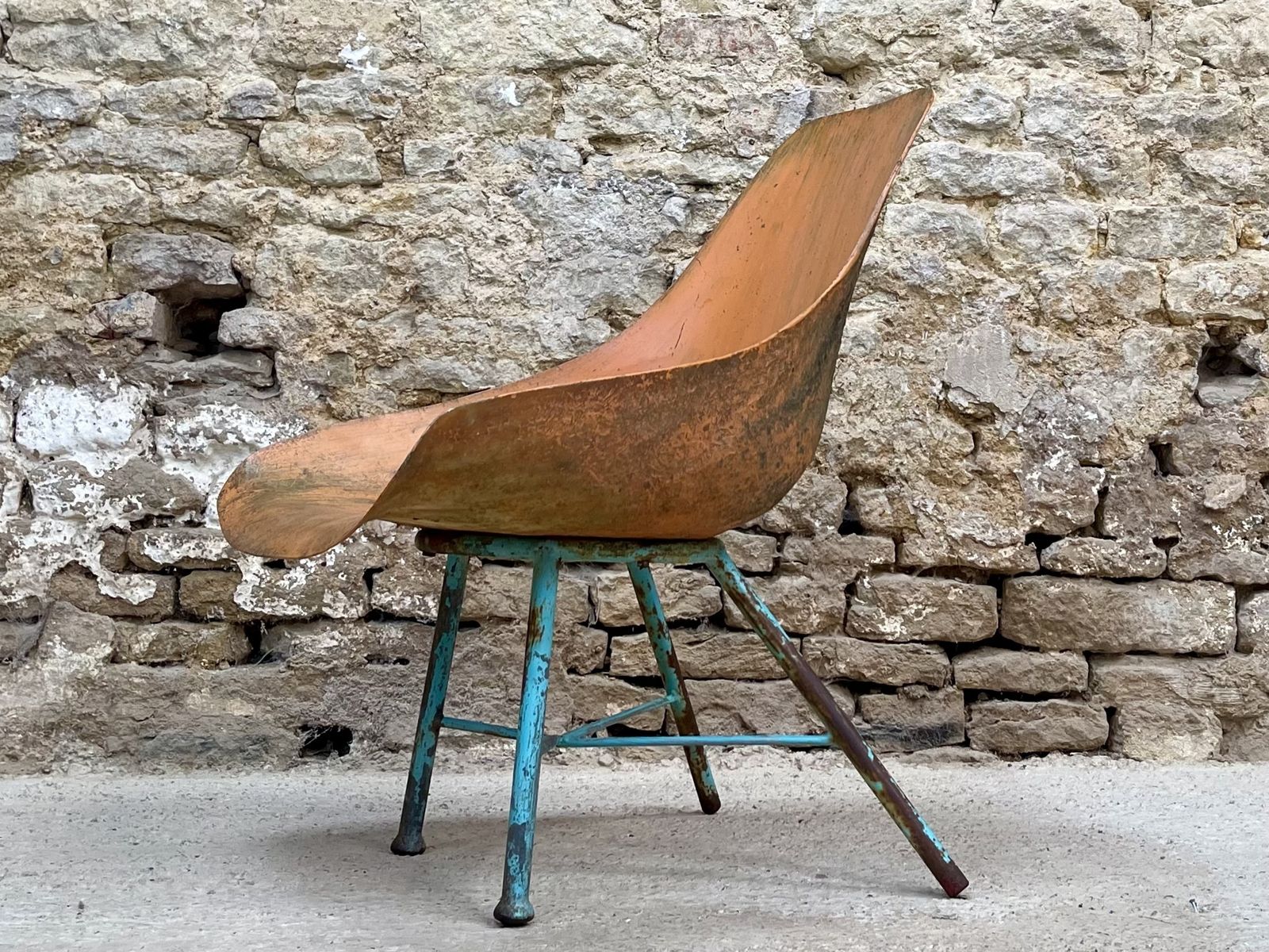 photo furniture Beauty In Decay. Vintage Swedish Scoop Or Sleigh Chair. Occasional. Statement