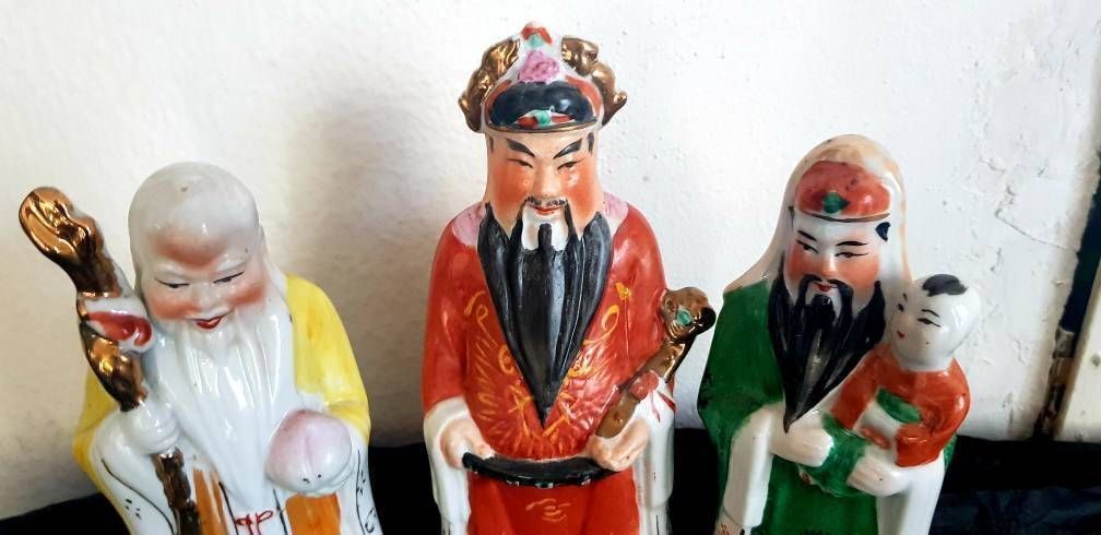 3 Wise Man Collectible Chinese Figures & Statues 18 Cm Tall photo for sale