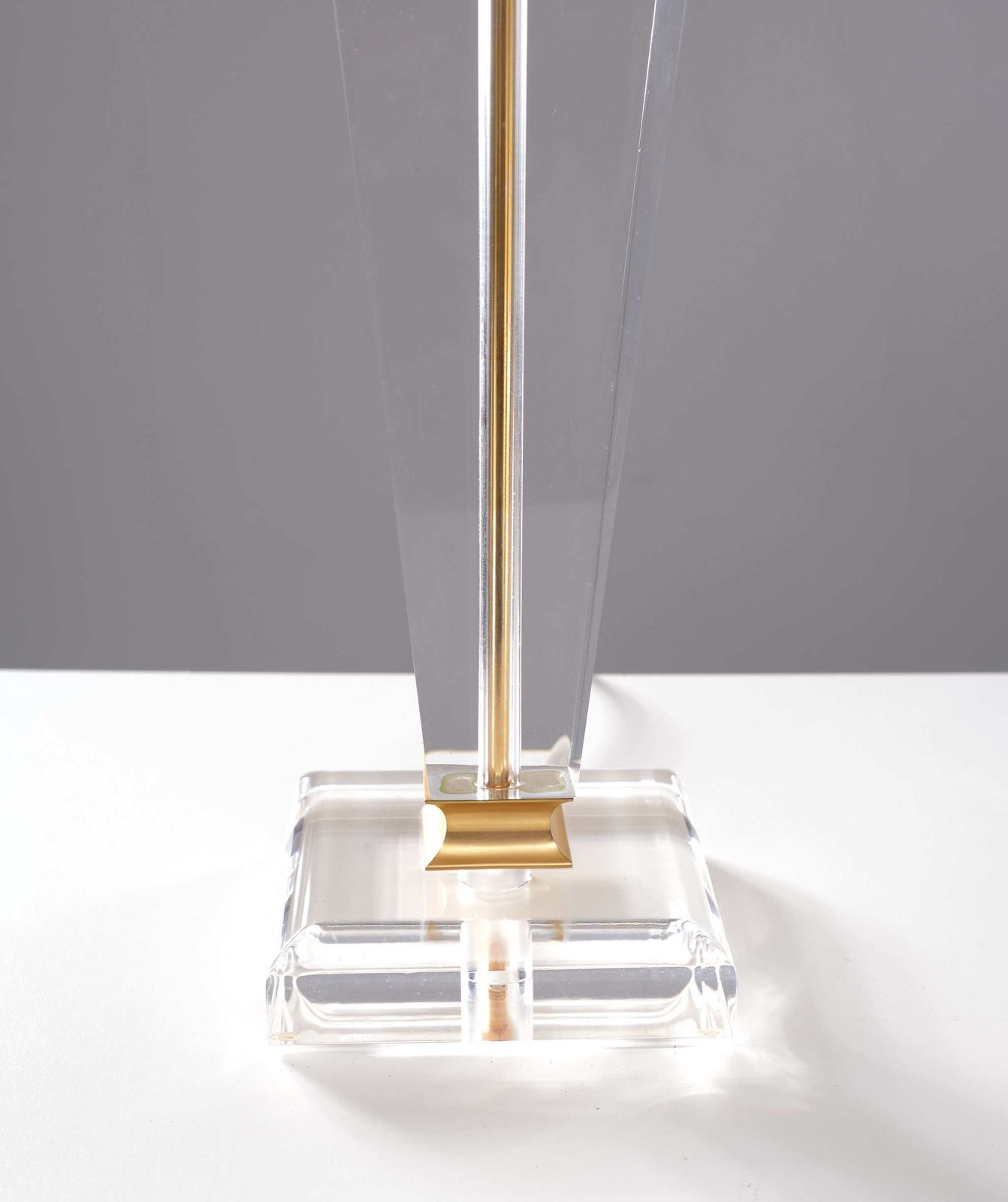1946.8 Hollywood Regency Lucite Table Lamps 1970s France photo