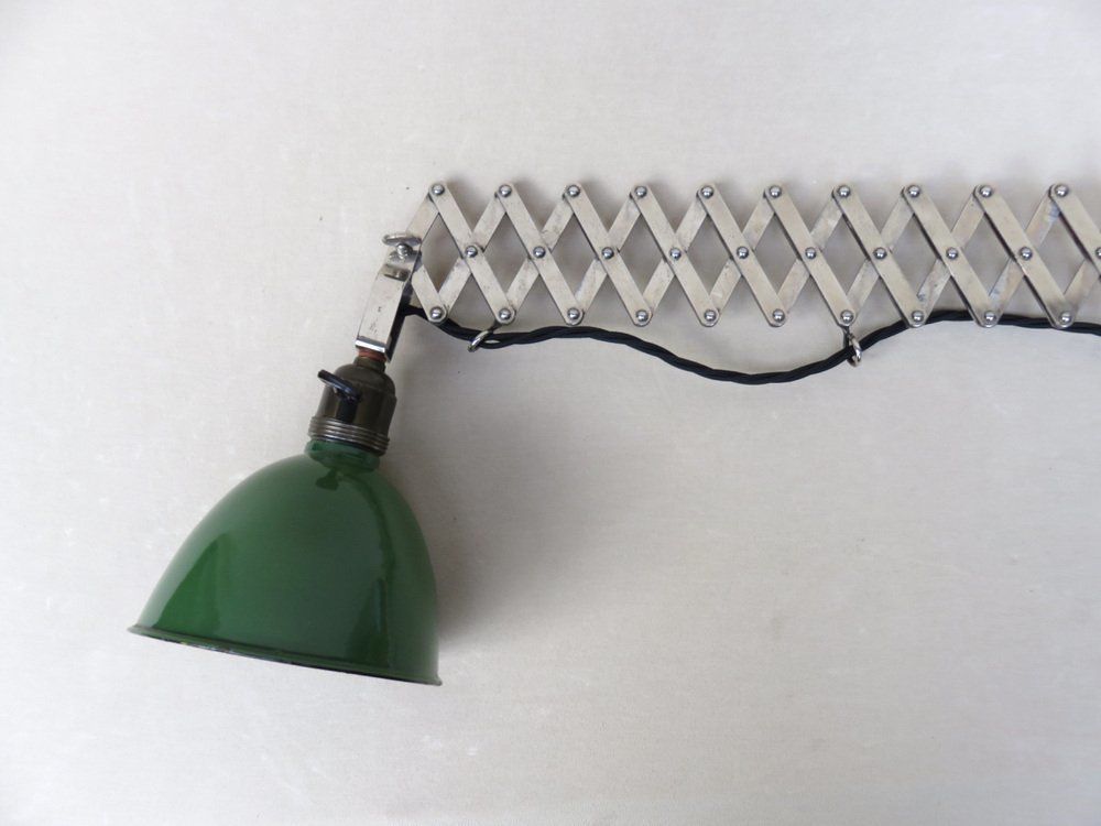 Austrian Enamelled & Chrome Plated Gate Light, 1930s photo for sale