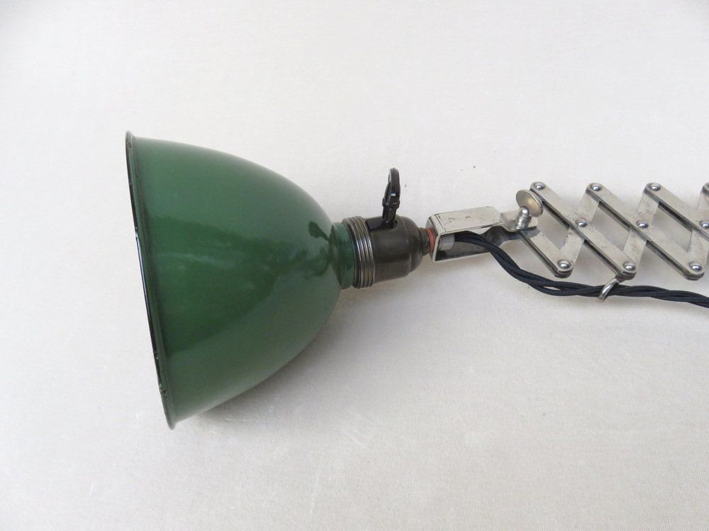 Lighting Austrian Enamelled & Chrome Plated Gate Light, 1930s photo