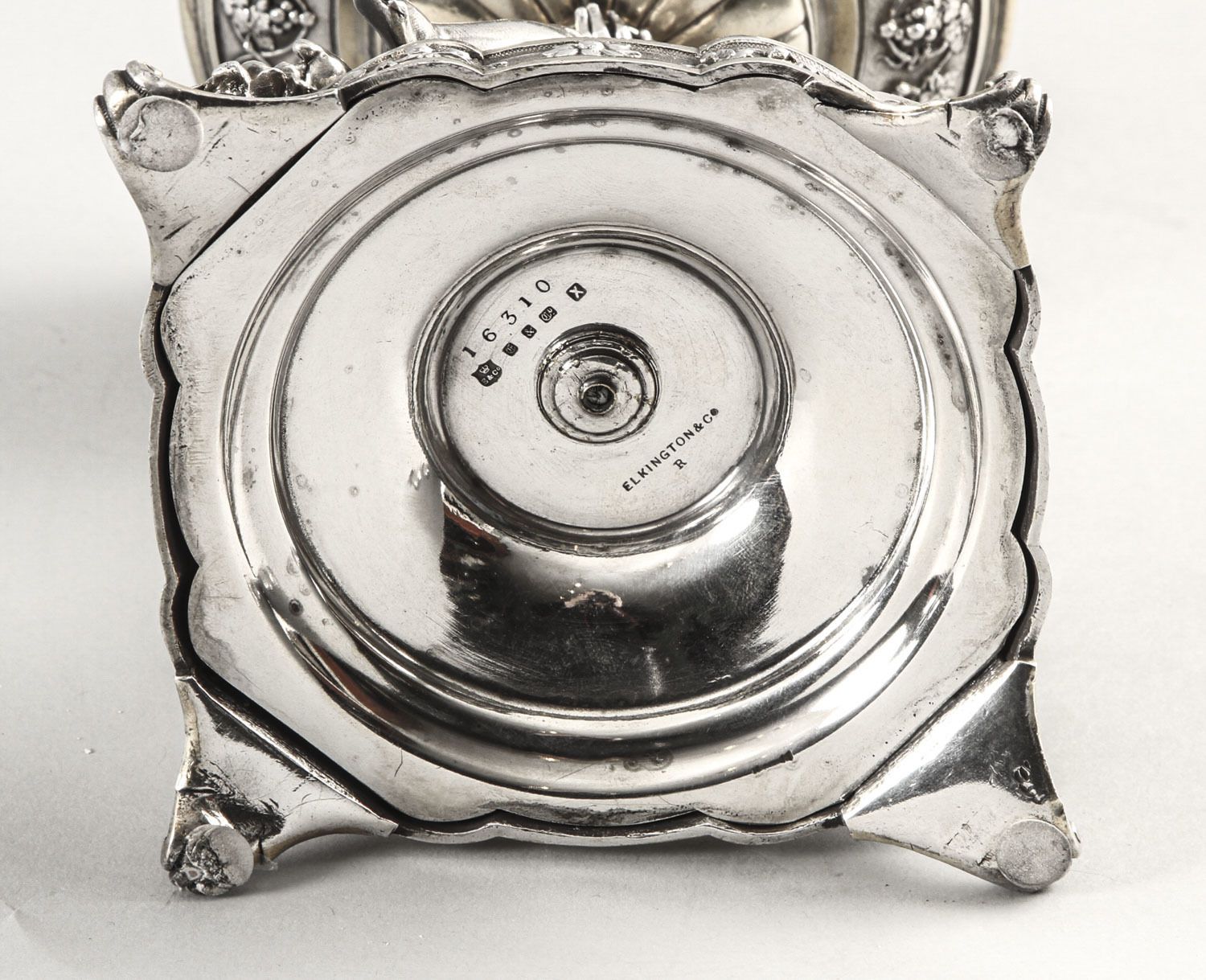 photo buy Pair English Victorian Silver Plate & Cut Glass Centrepieces 1883 19th C