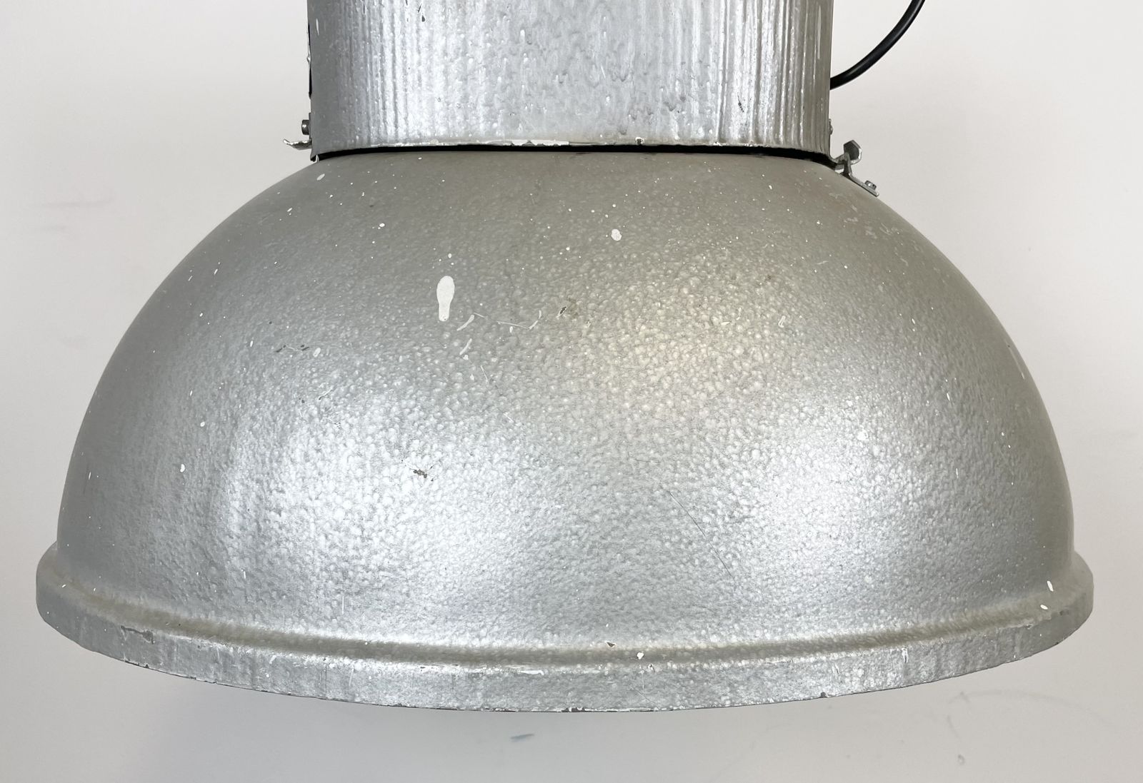 Large Oval Industrial Polish Factory Pendant Lamp From Mesko, 1970s photo for sale