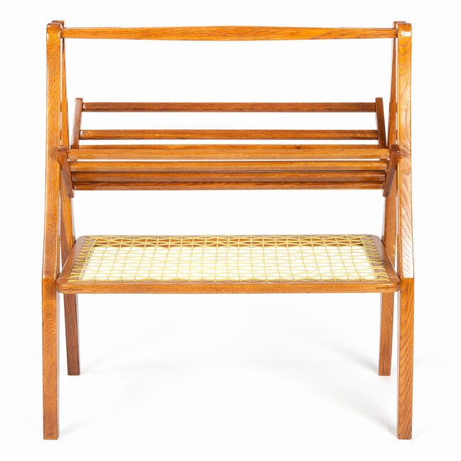 A Wooden Newspaper Stand Made In The 1960s By The Company úluv. photo furniture