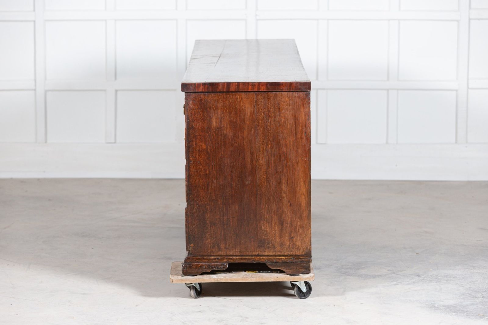 Large English 18thc George I Oak Dresser Base photo for sale