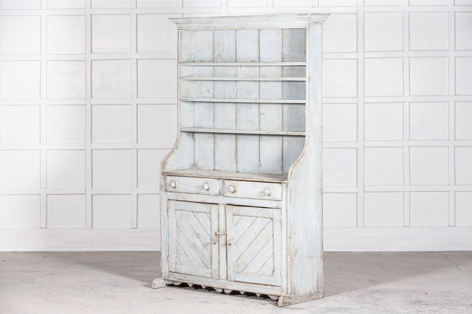 19thc Irish Vernacular Painted Farmhouse Dresser photo Furniture