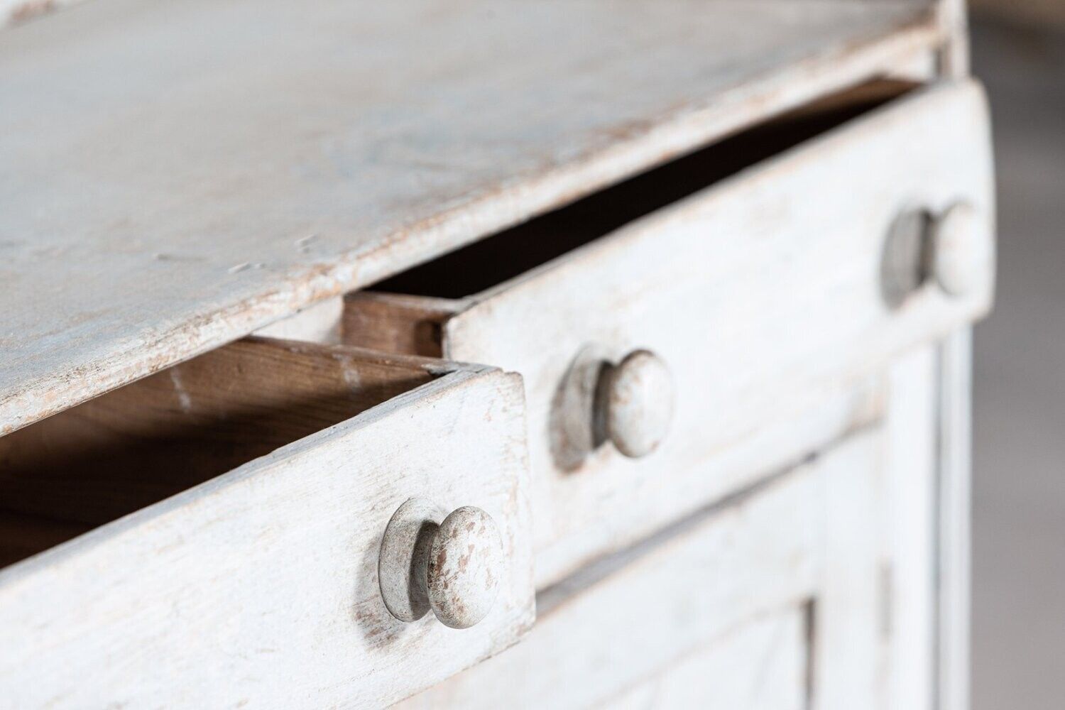 photo vintage 19thc Irish Vernacular Painted Farmhouse Dresser