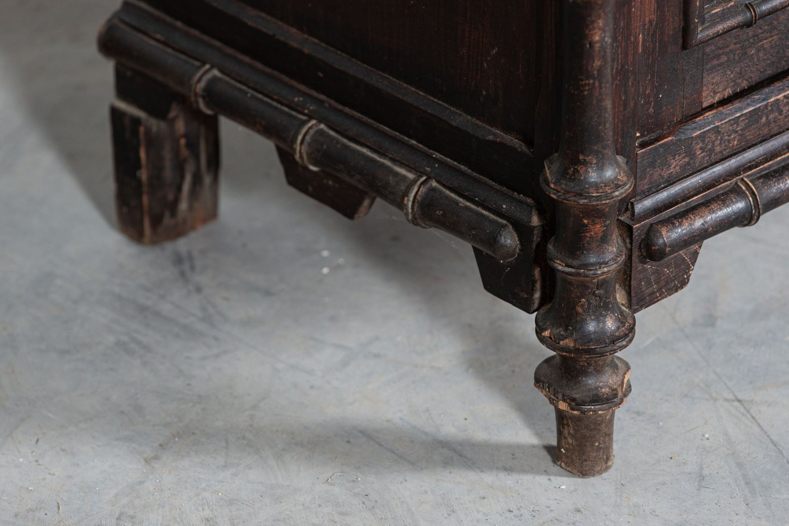 Furniture 19th Century French Faux Bamboo Buffet Cupboard photo