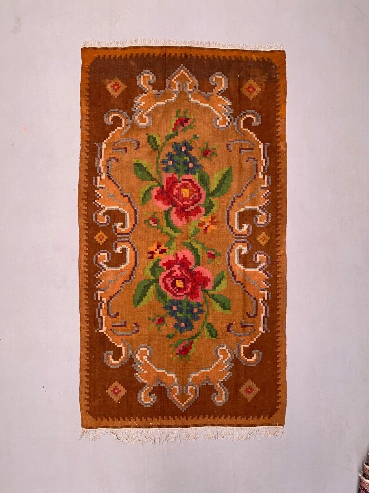Vintage Moldovan Kilim 255x138 Cm Kelim Wool Rug Large photo furniture