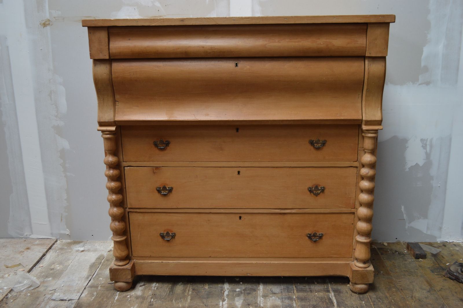Victorian Pine Og Chest Of Drawers