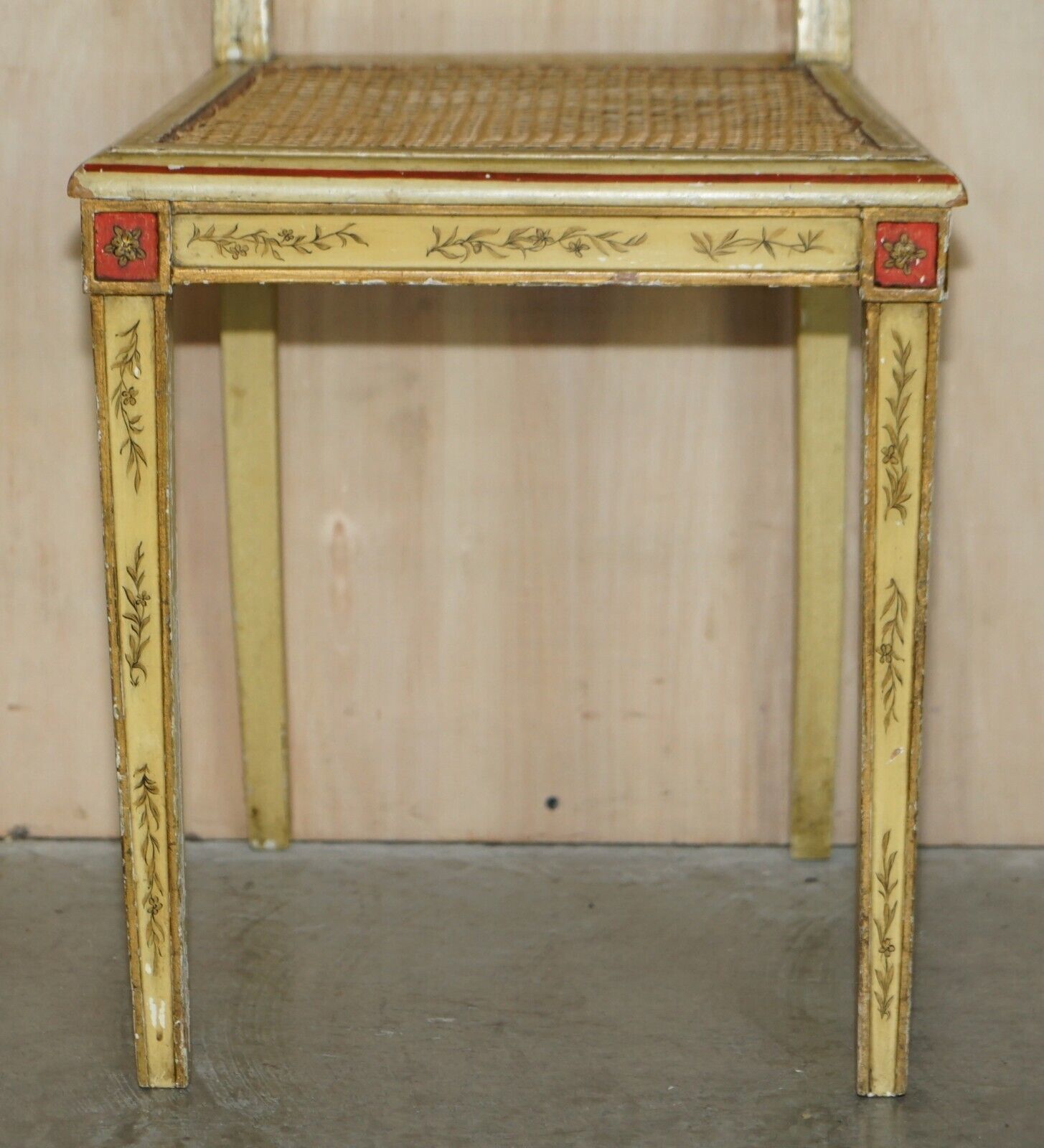 Pair Of Chinese Chinoiserie Bergère Side Chairs Hand Painted & Lacquered Finish photo 1850.0