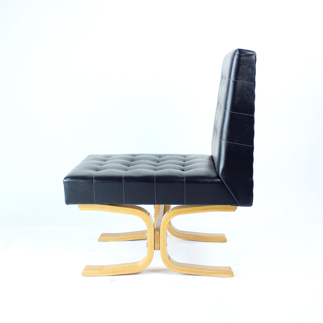 photo for sale Black Midcentury Lounge Chair Bratislava By Jindrich Volak For Drevopodnik Holesov, 1960s