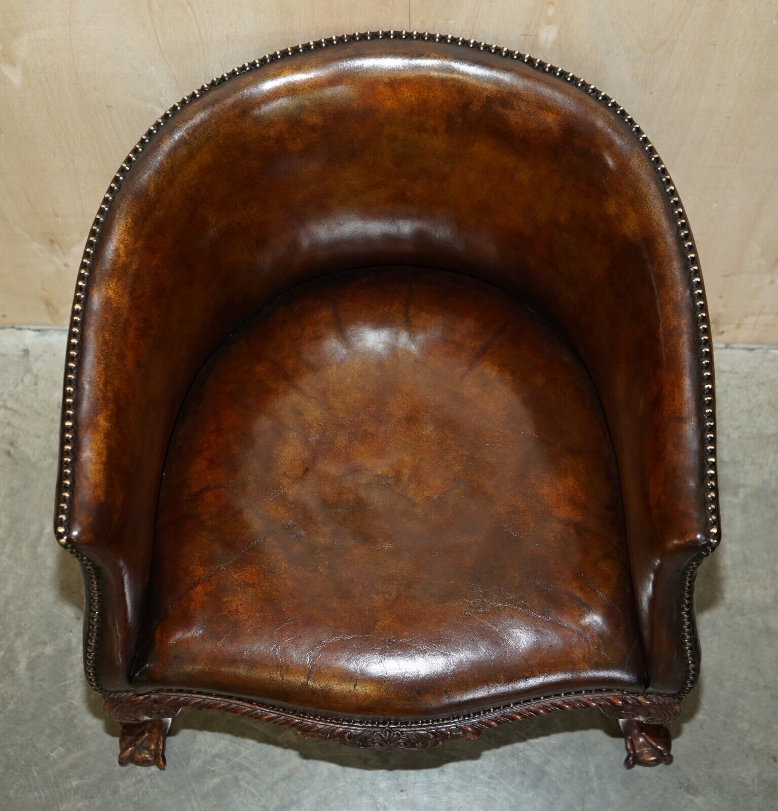 Important Pair Of Antique Thomas Chippendale Carved Claw & Ball Tub Armchairs photo vinterior