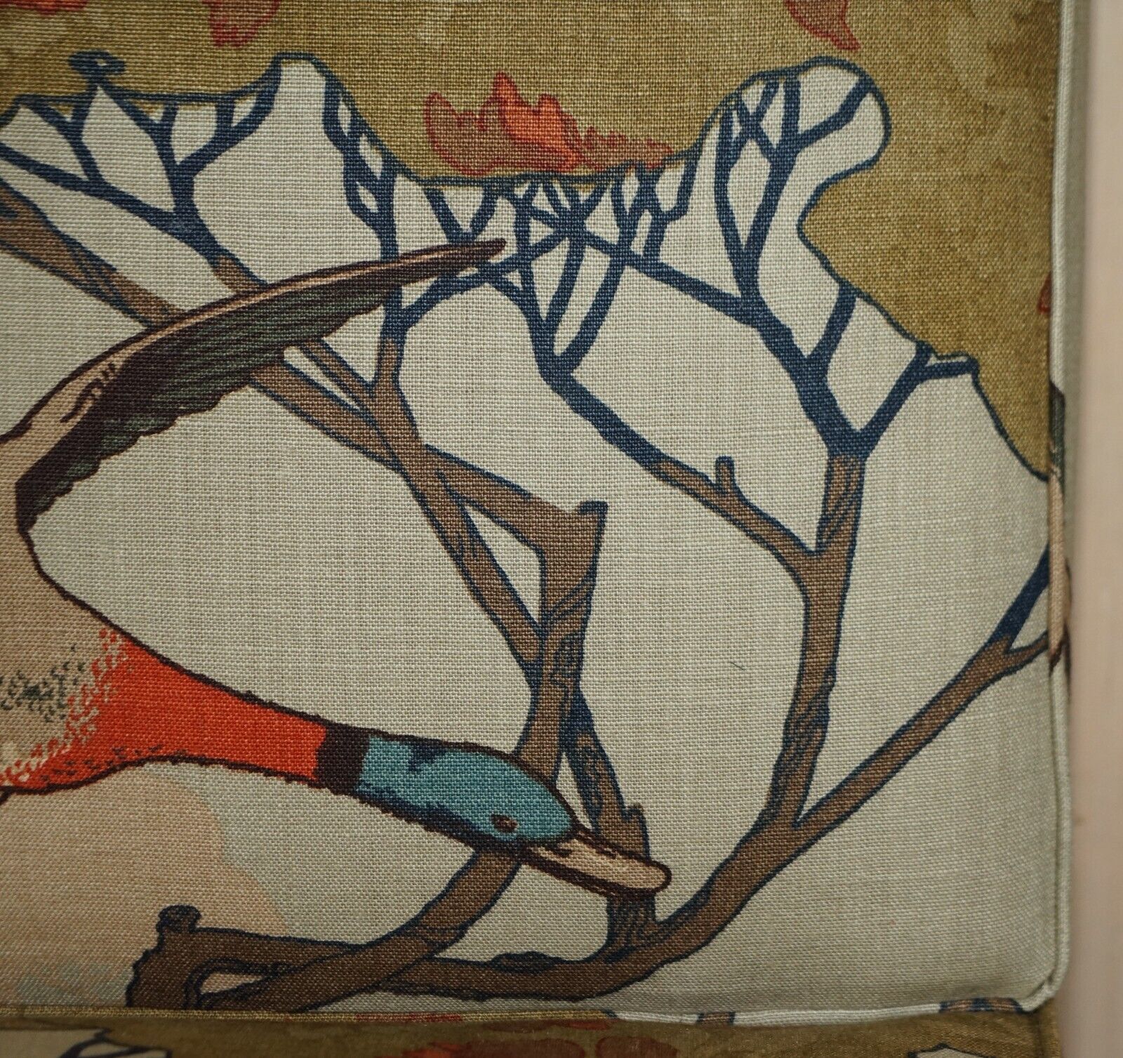 New Fabric George Smith Norris Armchair In Mulberry Flying Ducks Upholstery photo 2250.0