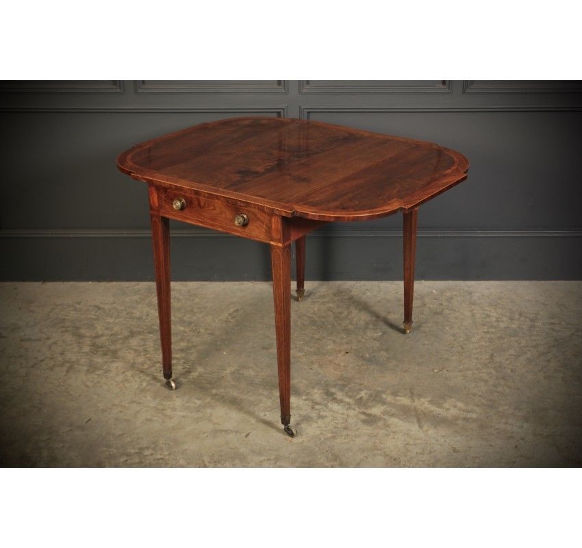 Georgian Mahogany Inlaid Pembroke Table photo 936.0