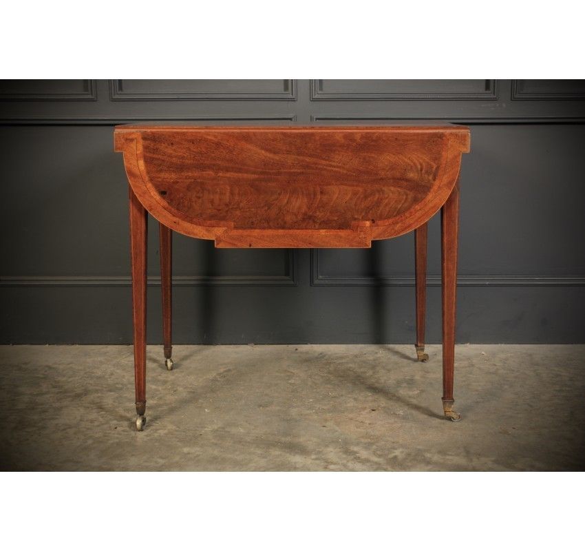 Furniture Georgian Mahogany Inlaid Pembroke Table photo