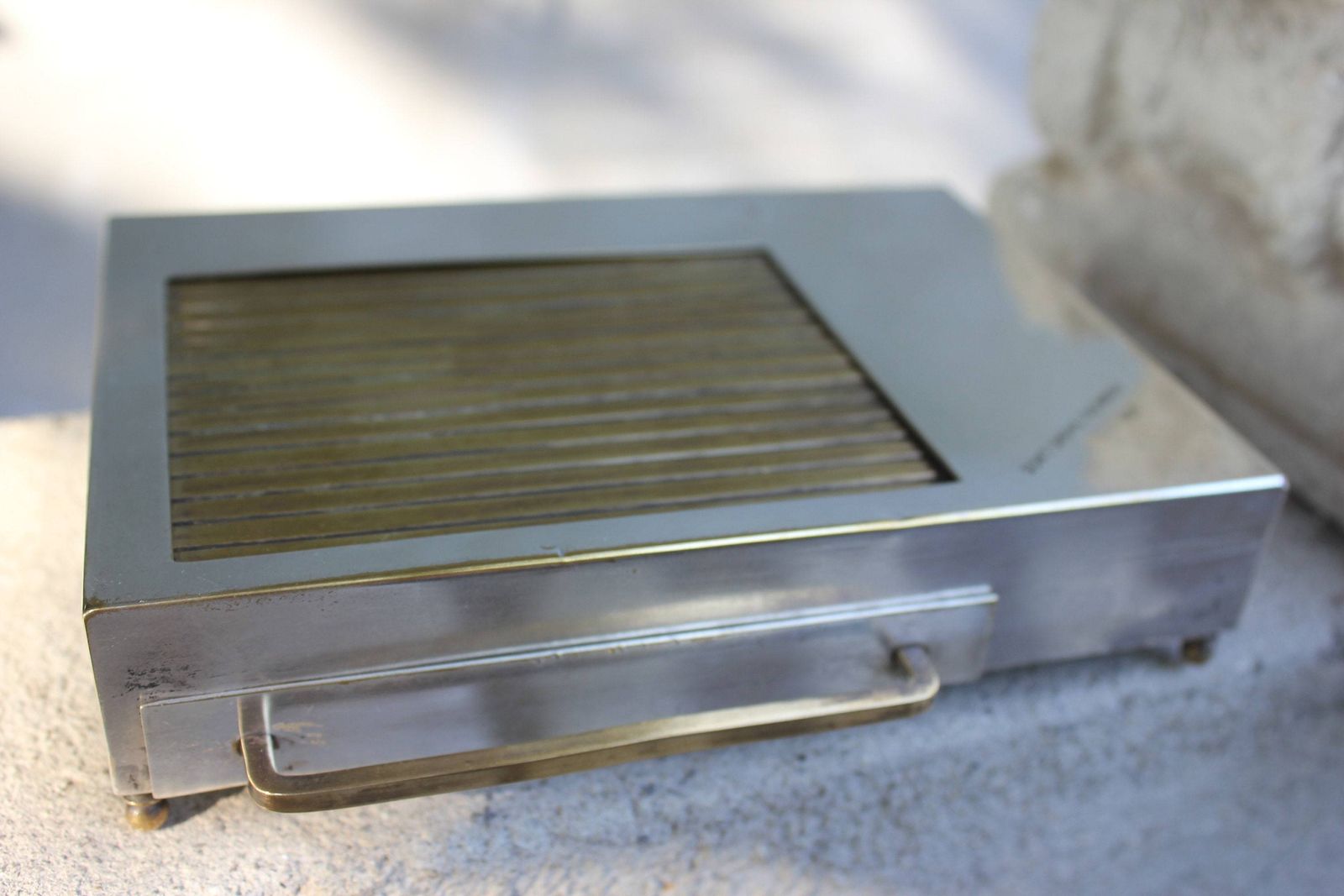 Rare Music Cigarette Box Case Holder Brass Nickel Collect Cigarette Smokers Gift Smoking Room photo furniture