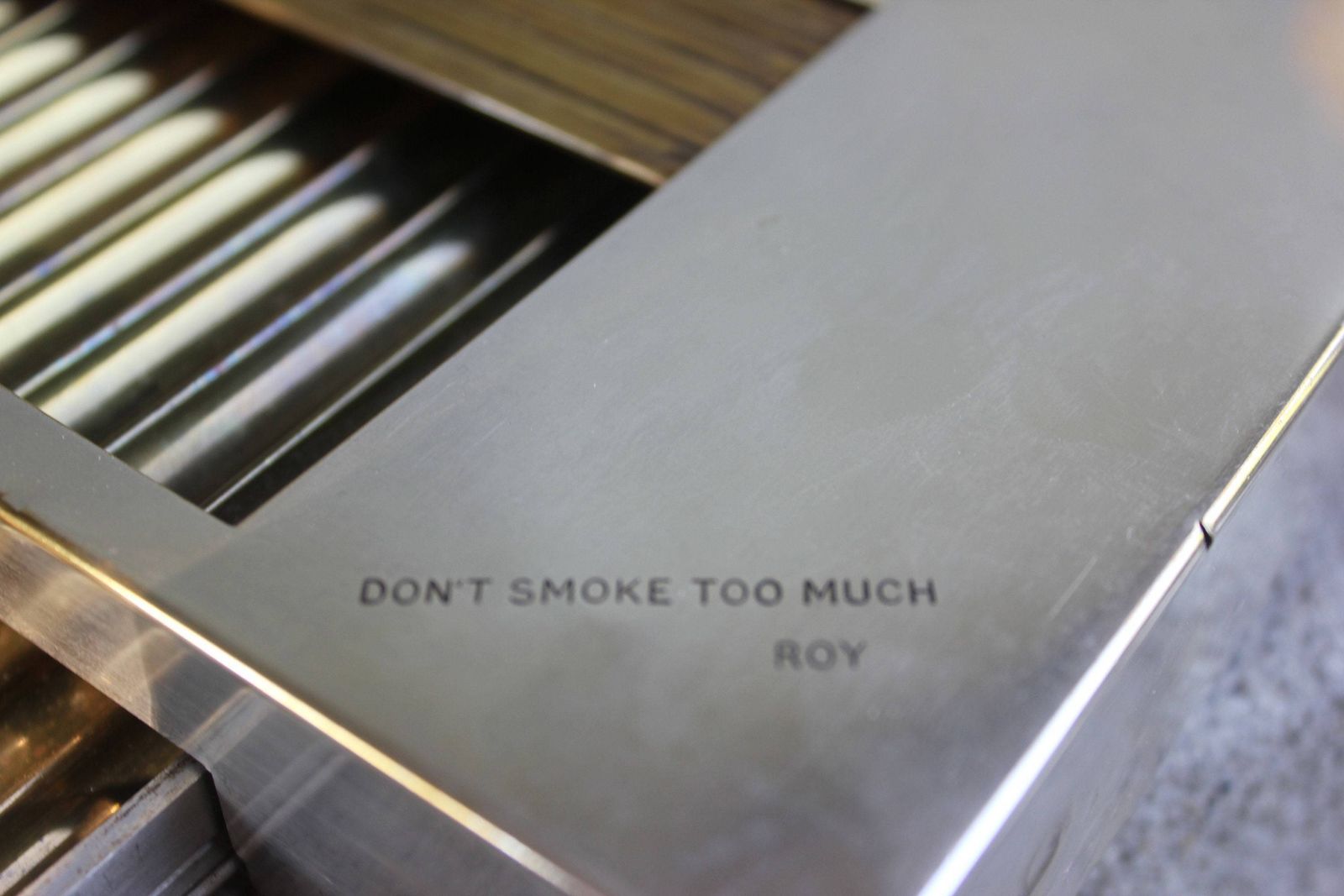 Rare Music Cigarette Box Case Holder Brass Nickel Collect Cigarette Smokers Gift Smoking Room photo Home Decor