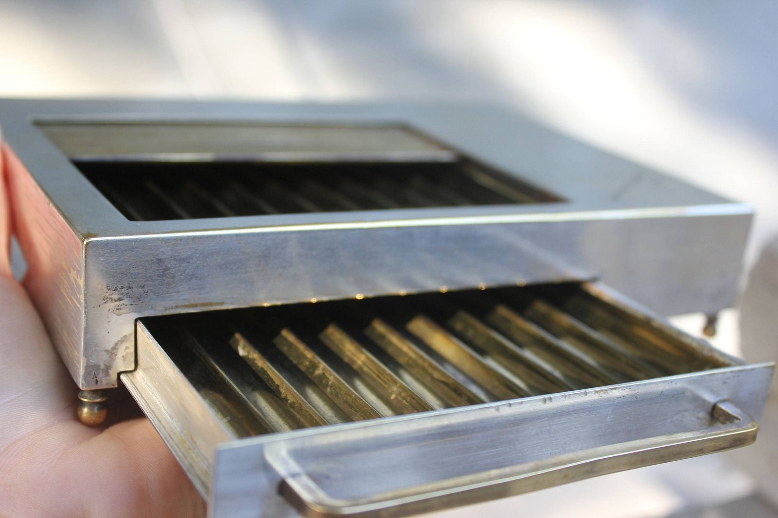 Rare Music Cigarette Box Case Holder Brass Nickel Collect Cigarette Smokers Gift Smoking Room photo buy
