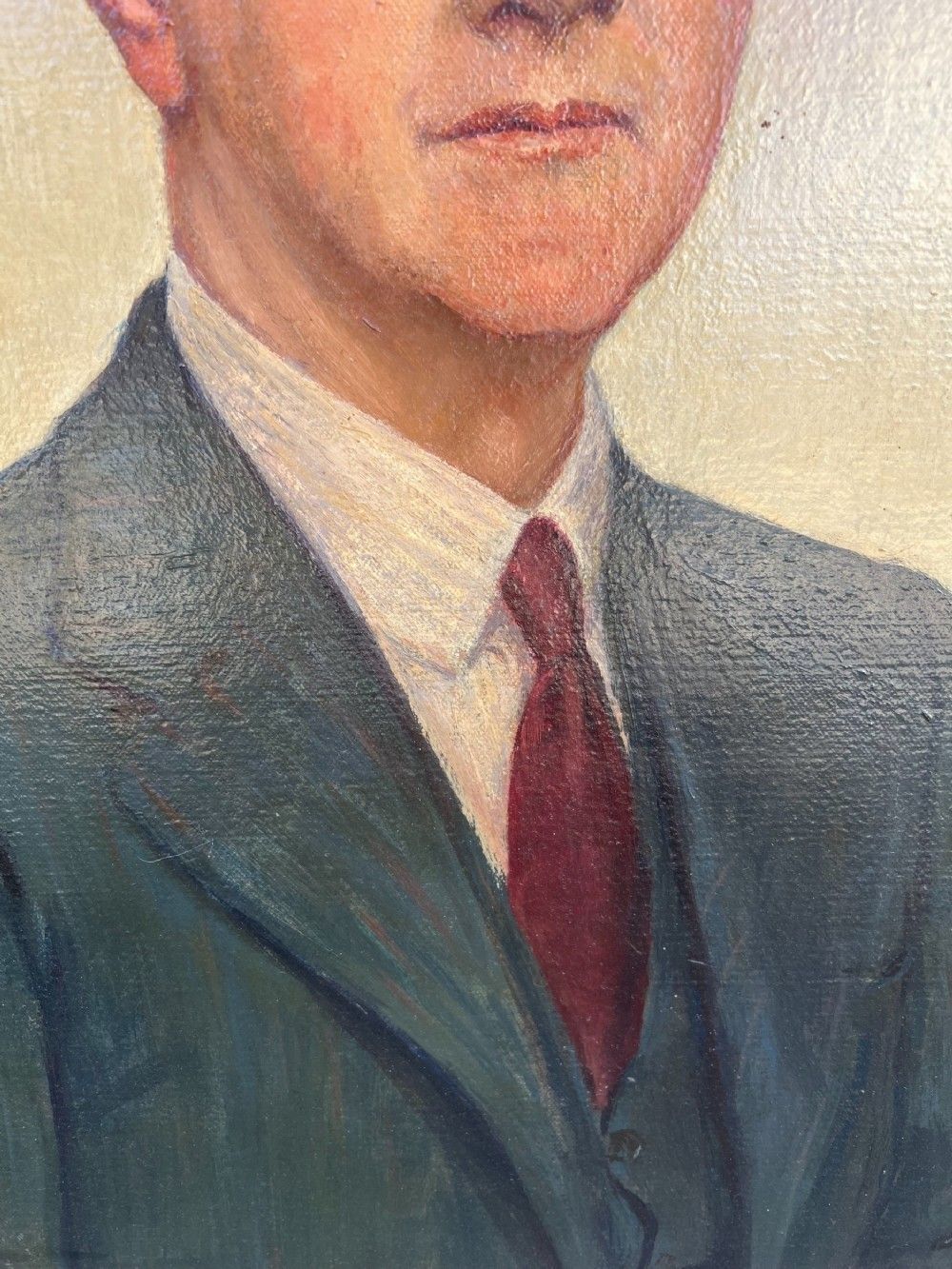 Oil On Canvas Portrait Of A Gentleman photo for sale