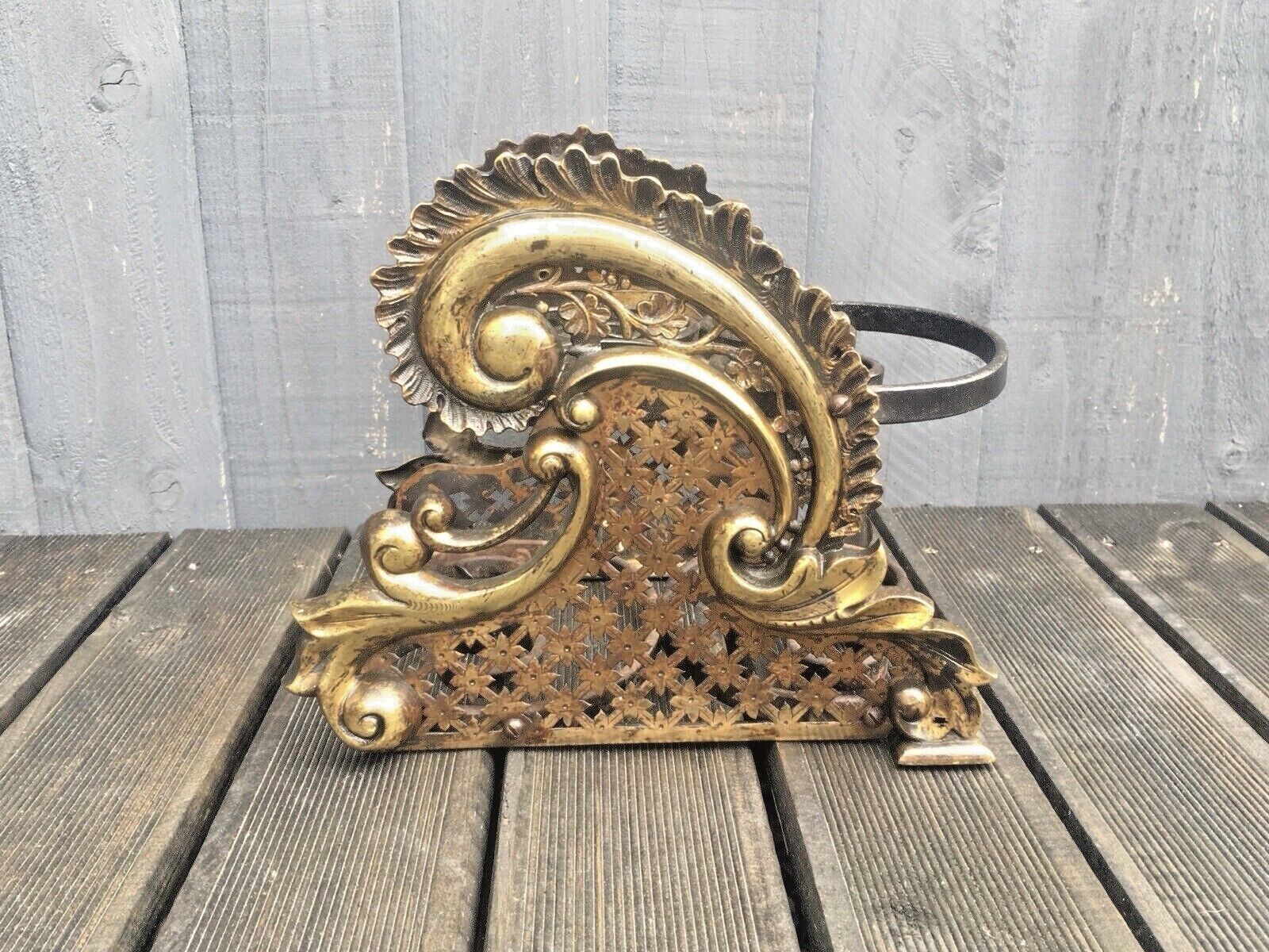 Exceptional Antique French Rococo Ormolu Fireside Trivet Kettle Teapot Stand
