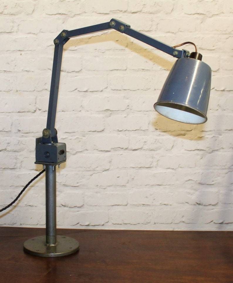 Memlite Industrial Desk Vintage Lamp Enamel Retro Antique Light Lighting Mancave Factory Bed Office photo Lighting