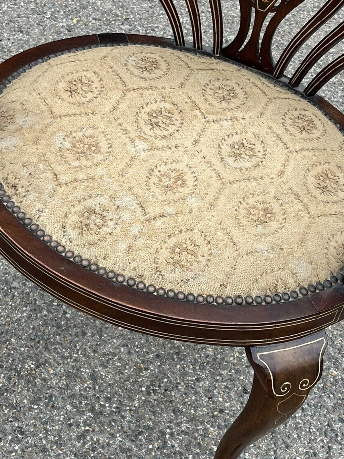 Antique Inlaid Mahogany Armchair , Superb Quality. photo 595.0